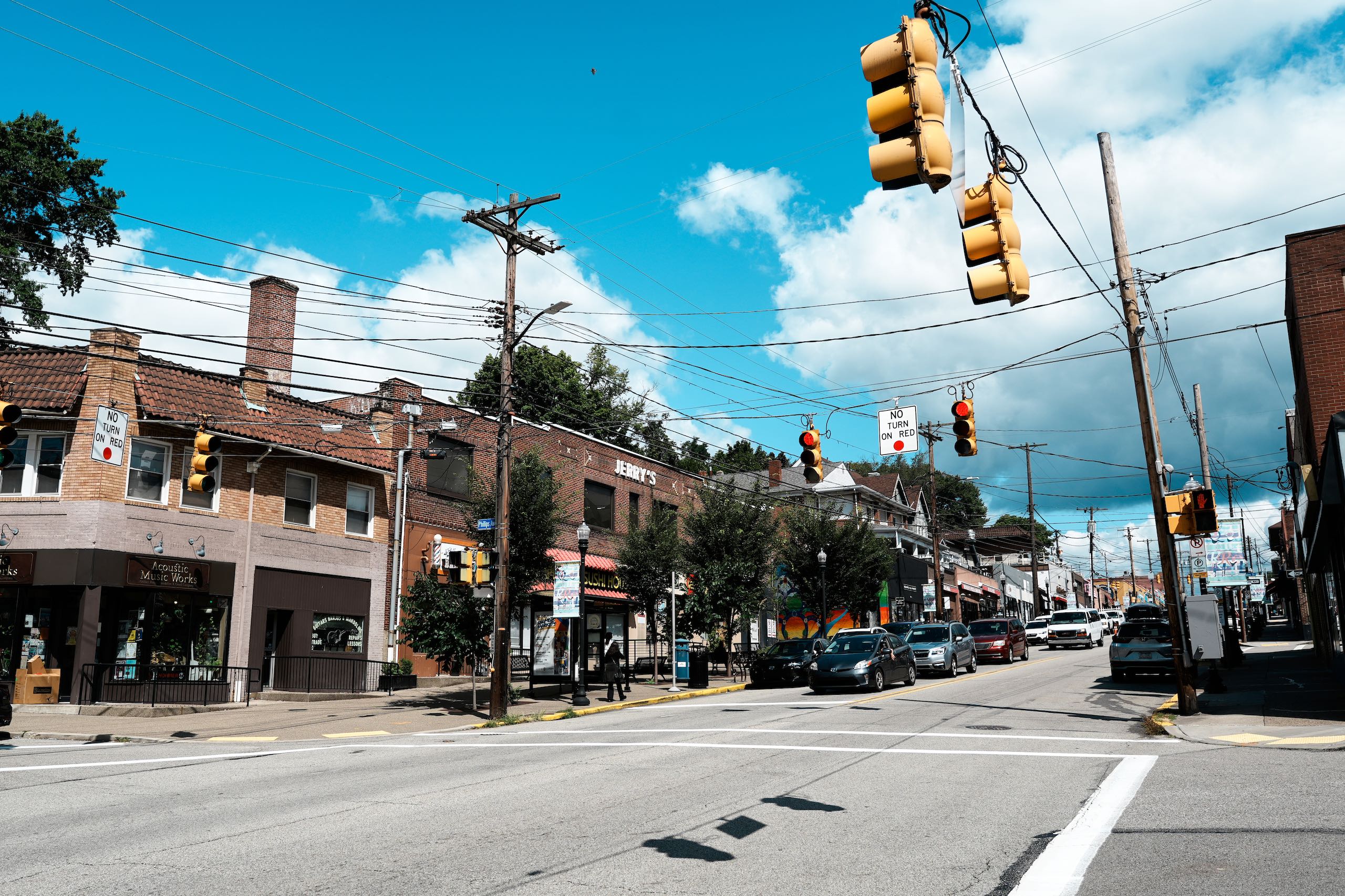 Street in Pittsburgh. Aug 21, 2024. Pittsburgh, PA